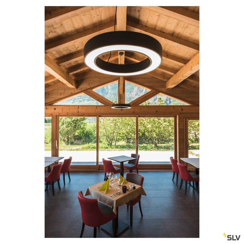 MEDO RING, pendant, LED, black, Ø 60 cm, incl. LED driver