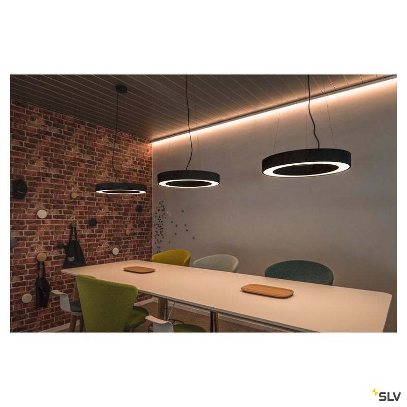 MEDO RING, pendant, LED, black, Ø 60 cm, incl. LED driver