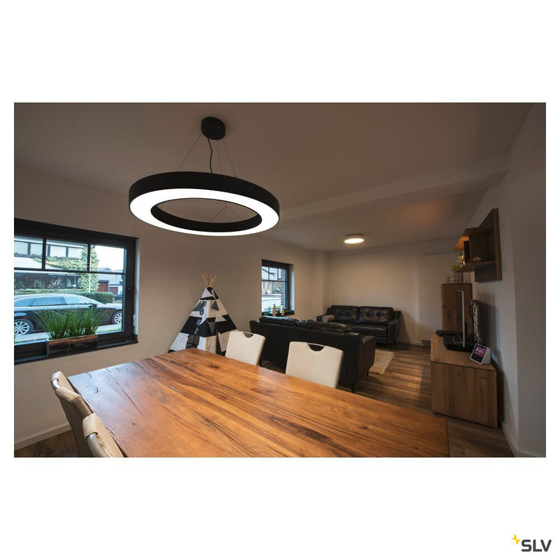 MEDO RING 90 pendant, LED, black, Ø 90 cm, incl. LED driver