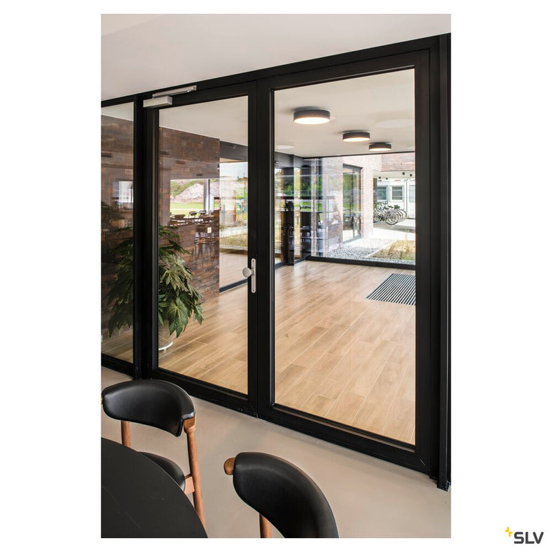 MEDO 60 ceiling light, LED, 3000K, round, black, Ø 60 cm, can be converted to a pendant, 40 W