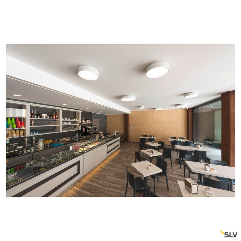 MEDO 40 ceiling light, LED, 3000K, round, white, Ø 38 cm, can be converted to a pendant, 31 W
