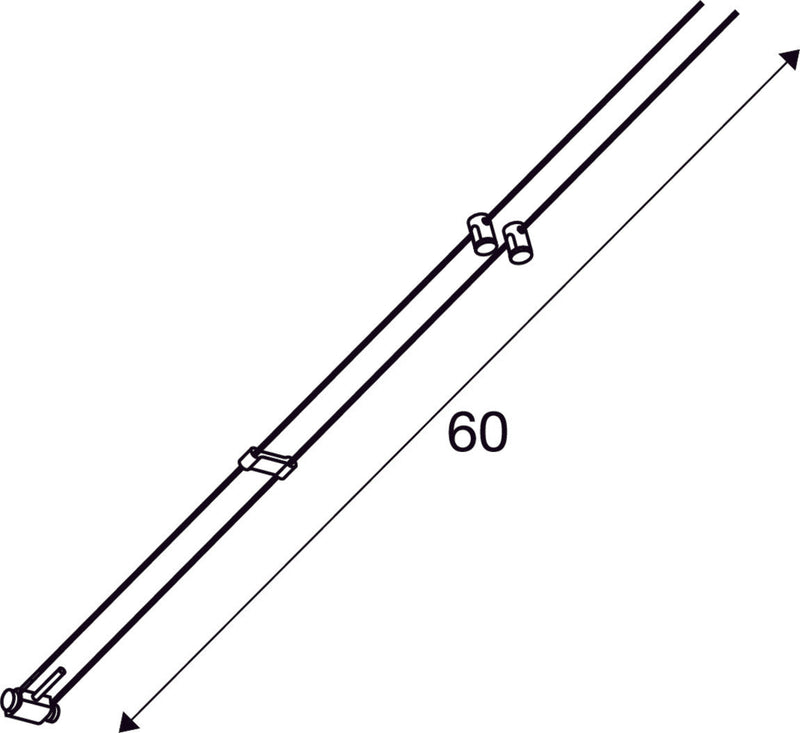 ASMARA, for TENSEO low-voltage cable system, QR-C51, black, 1 pc