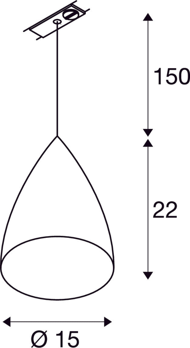 TONGA 4 pendant  for 240V 1-phase track, A60, white ceramic shade, max. 60W, incl. 1-phase adapter
