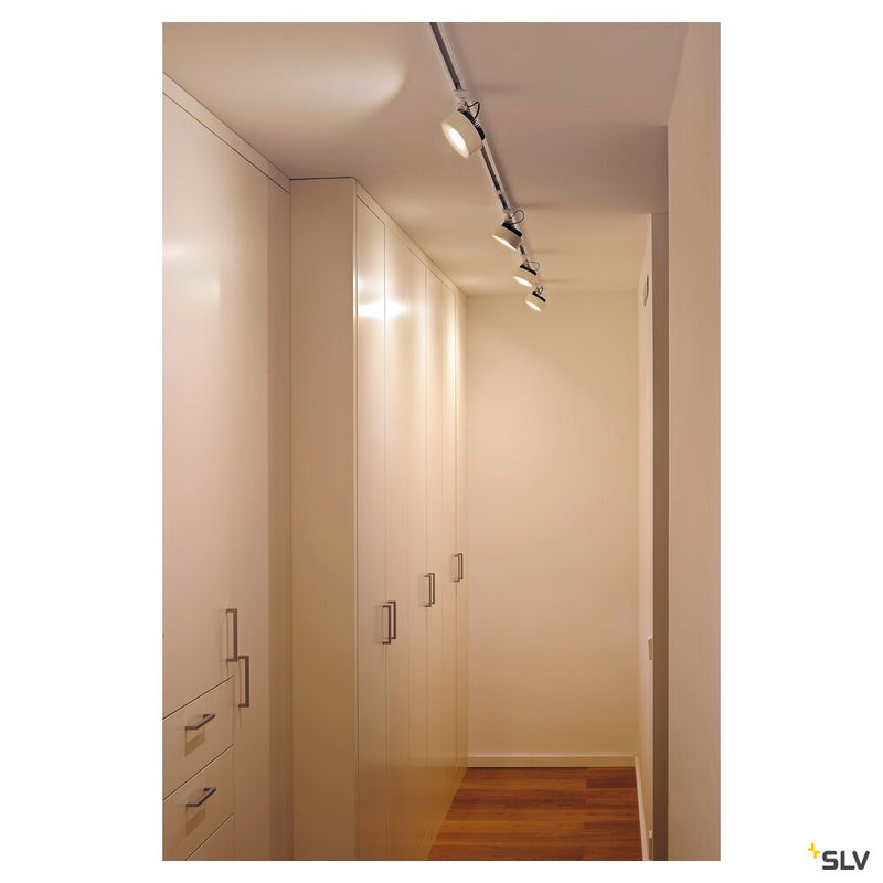 KALU TRACK, spot for 240V 1-phase track, LED, 3000K, white, incl. 1-phase adapter