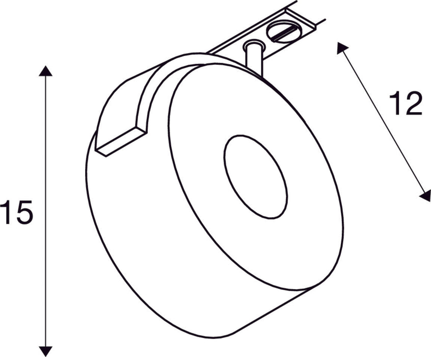 KALU TRACK, spot for 240V 1-phase track, LED, 3000K, white, incl. 1-phase adapter