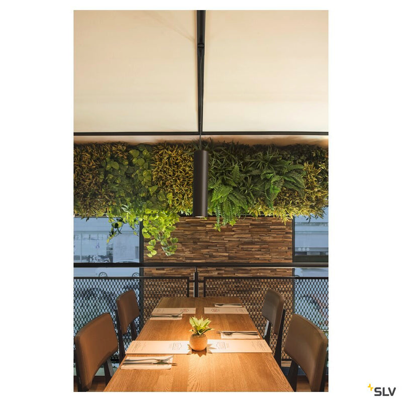 ENOLA_B spot for 240V 1-phase track, QPAR51, black, max. 50W, incl. 1-phase adapter