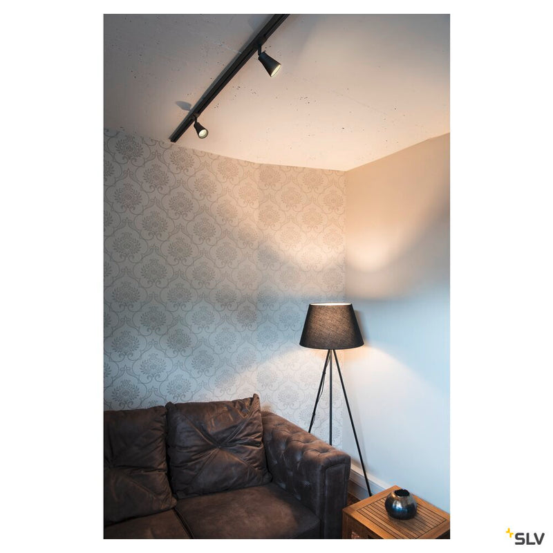 FENDA, floor stand, A60, black, without shade, max. 40W