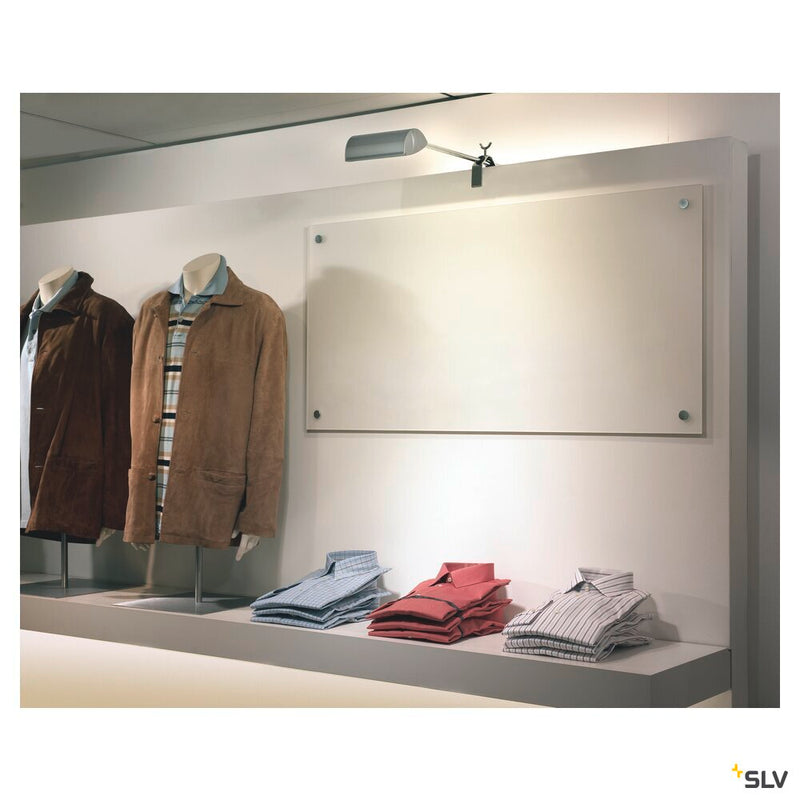 NEPRO DISPLAY, wall light, QT-DE12, silver-grey/chrome, max. 300W