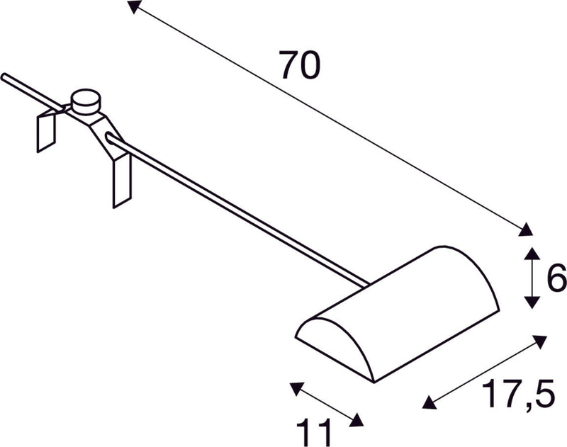 NEPRO DISPLAY, wall light, QT-DE12, silver-grey/chrome, max. 300W