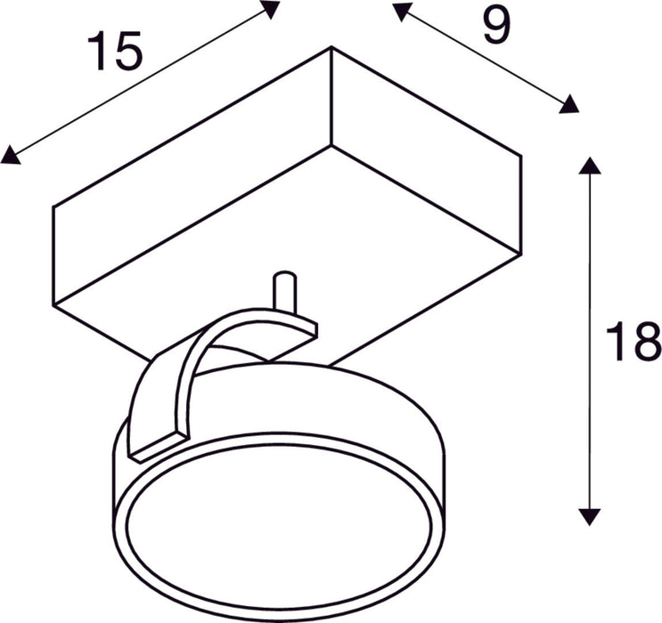 KALU wall and ceiling light, single-headed, QPAR111, round, matt white, max. 75 W