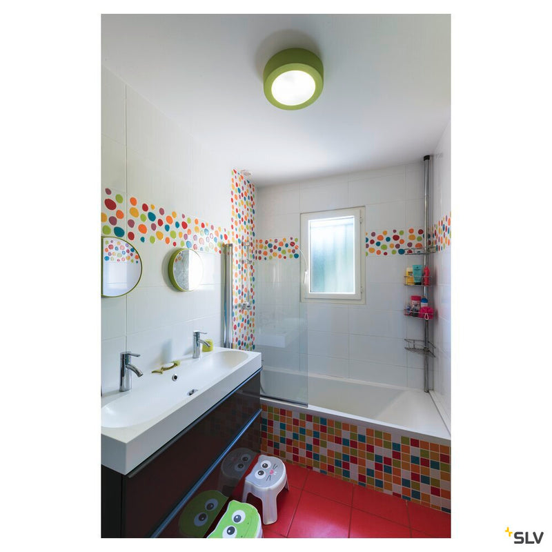 PLASTRA 105, ceiling light, TC-DSE, round, white plaster, max. 50 W