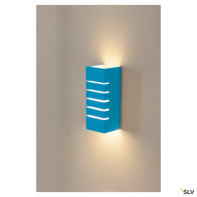 PLASTRA wall light, square, 100 Slot, white plaster, E14, max. 40 W