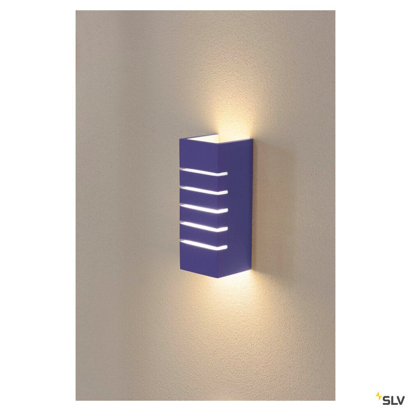 PLASTRA wall light, square, 100 Slot, white plaster, E14, max. 40 W