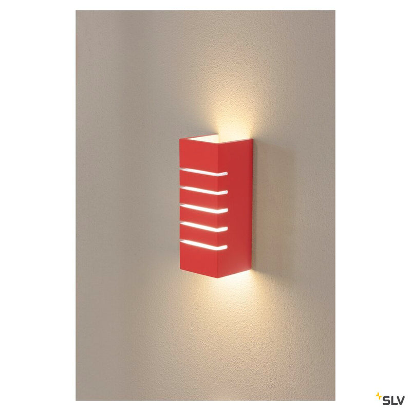 PLASTRA wall light, square, 100 Slot, white plaster, E14, max. 40 W