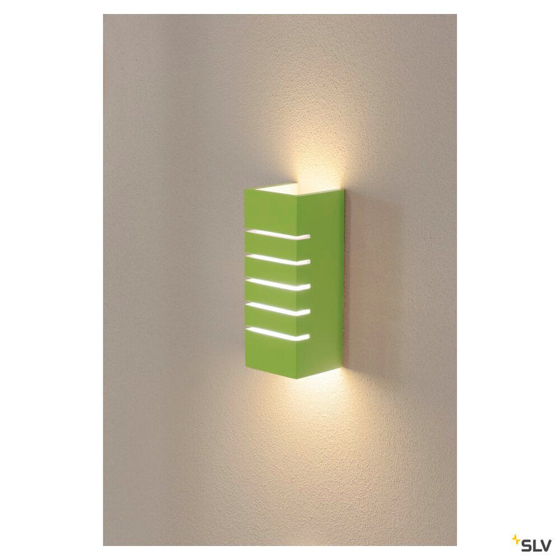PLASTRA wall light, square, 100 Slot, white plaster, E14, max. 40 W