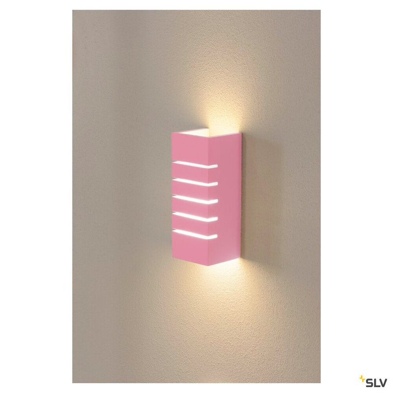 PLASTRA wall light, square, 100 Slot, white plaster, E14, max. 40 W