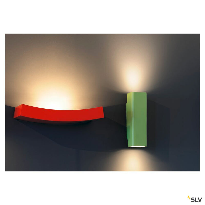 PLASTRA 102 CURVE, wall light, white plaster, QT-DE12, max. 100 W
