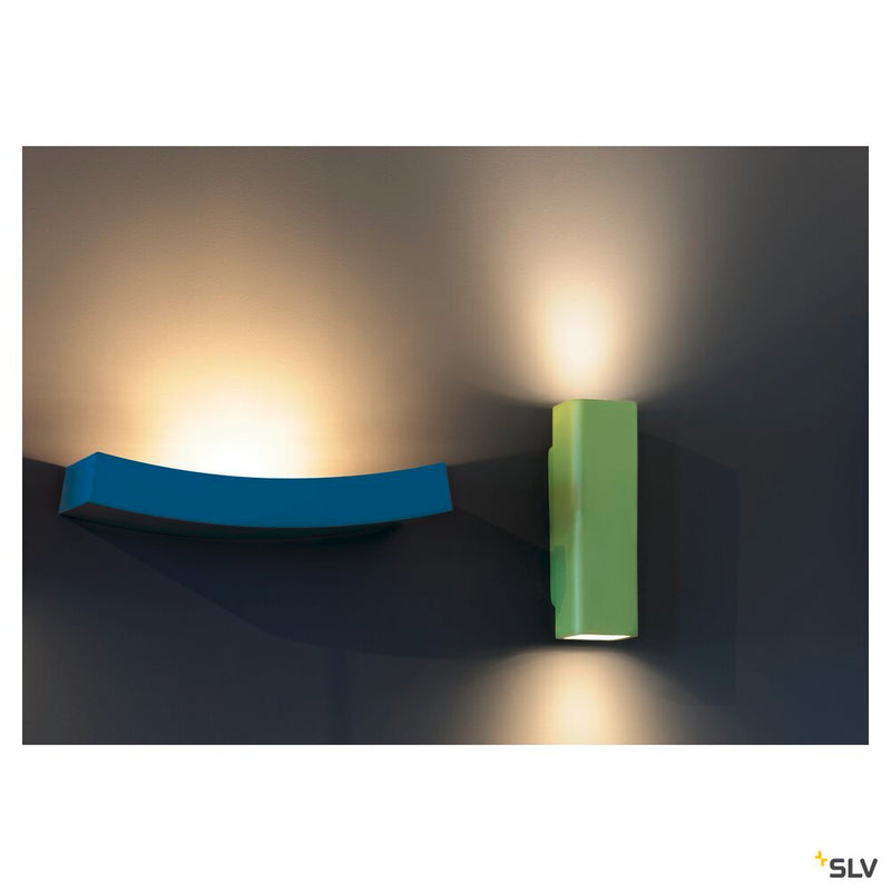 PLASTRA 102 CURVE, wall light, white plaster, QT-DE12, max. 100 W