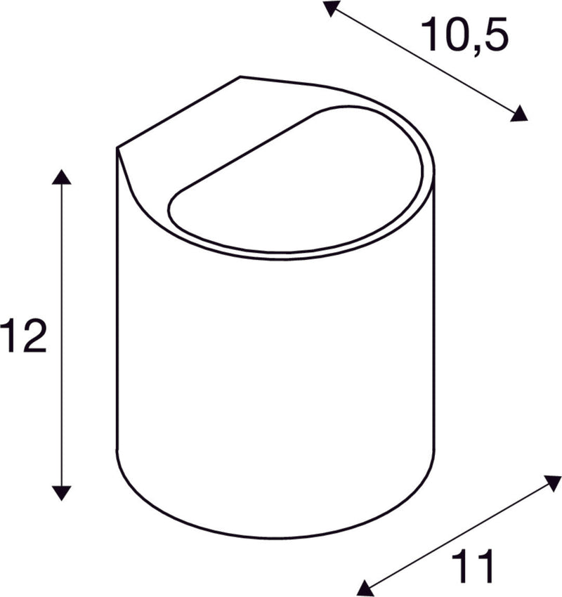 PLASTRA 104, wall light, QT14, round, white plaster, QT14, max. 42 W