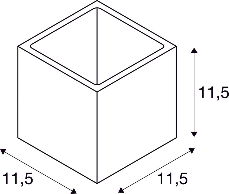 PLASTRA wall light, QPAR51, square, Cube, white plaster, max. 42 W