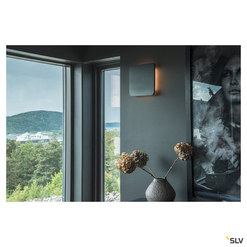 PLASTRA SQUARE, wall light, LED strip, 3000K, square, white plaster max. 10.8 W