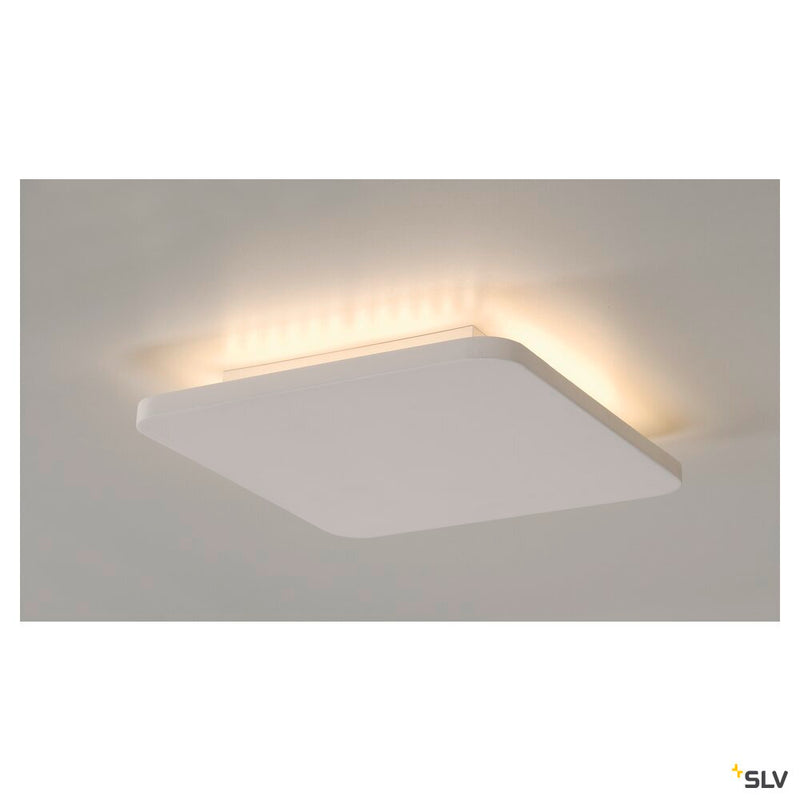 PLASTRA SQUARE, wall light, LED strip, 3000K, square, white plaster max. 10.8 W