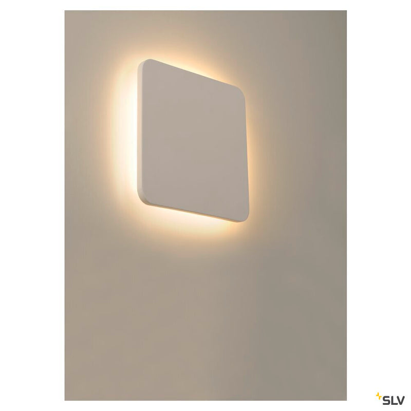 PLASTRA SQUARE, wall light, LED strip, 3000K, square, white plaster max. 10.8 W