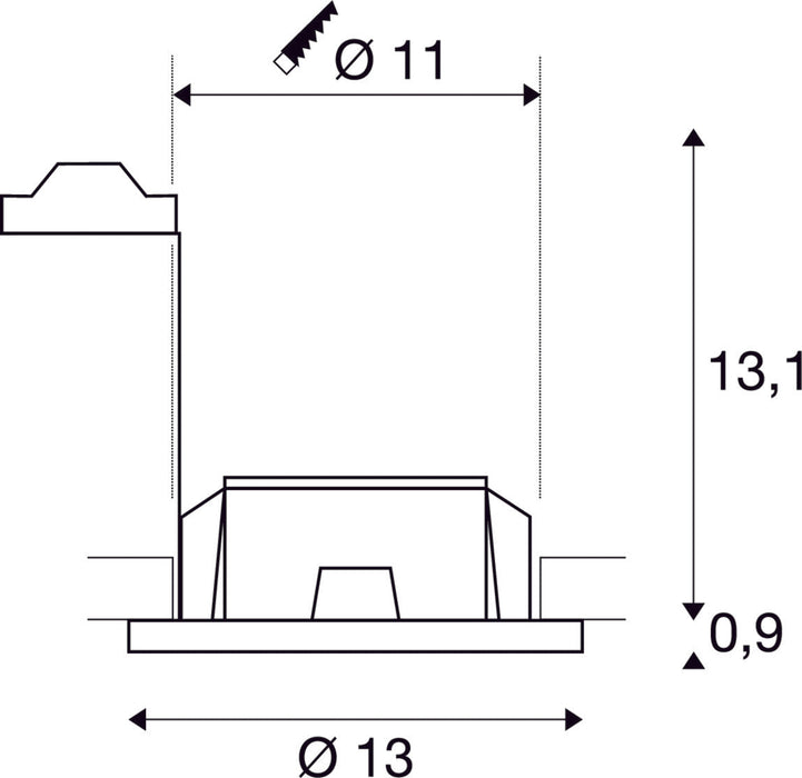 PLASTRA, recessed fitting, QPAR51, round, white plaster, max. 35W