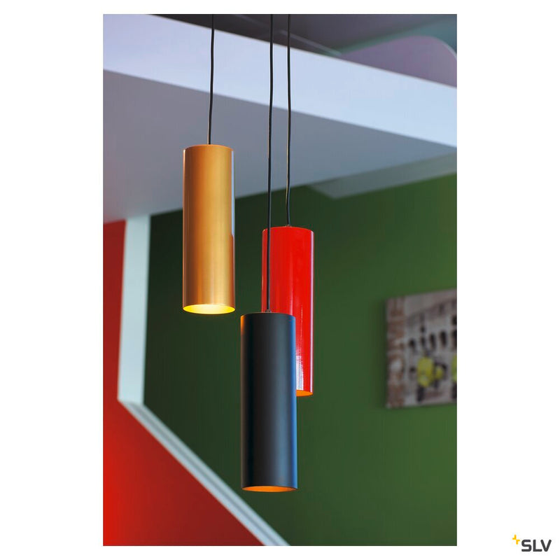 ENOLA pendant, TC-(D,H,T,Q)SE, round, gold, max. 60W, incl. gold canopy