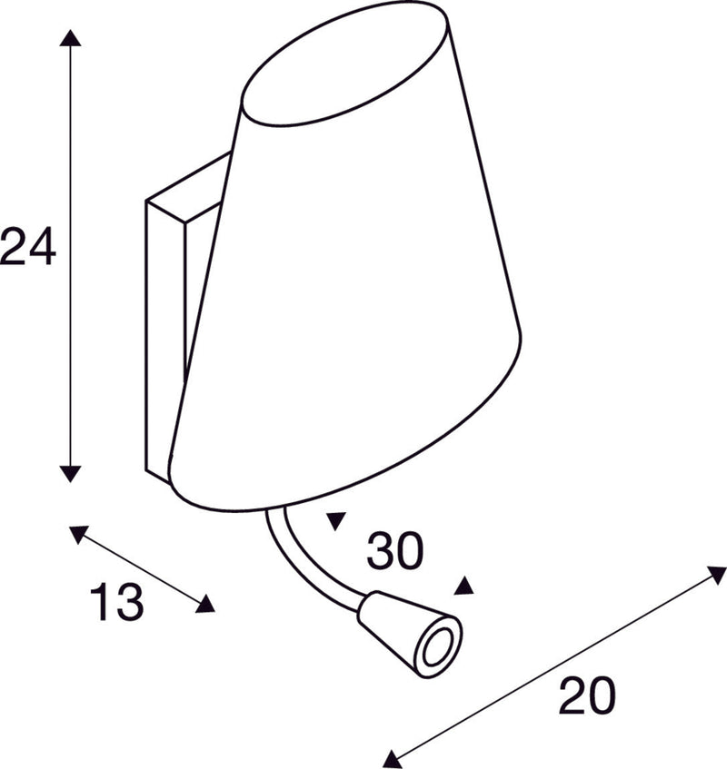 COUPA FLEX wall light, QT14, 3000K, chrome, frosted glass, 43W,