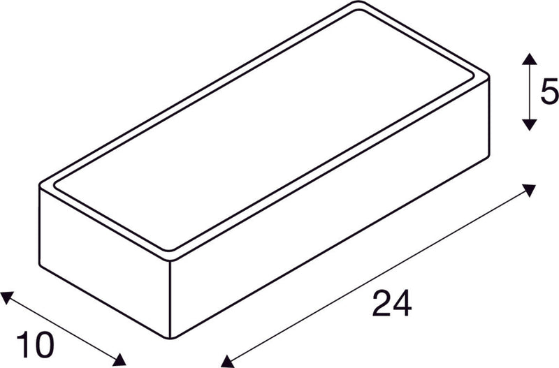 WL 149 R7S wall light, QT-DE12, rectangular, up/down, matt white, max. 60W