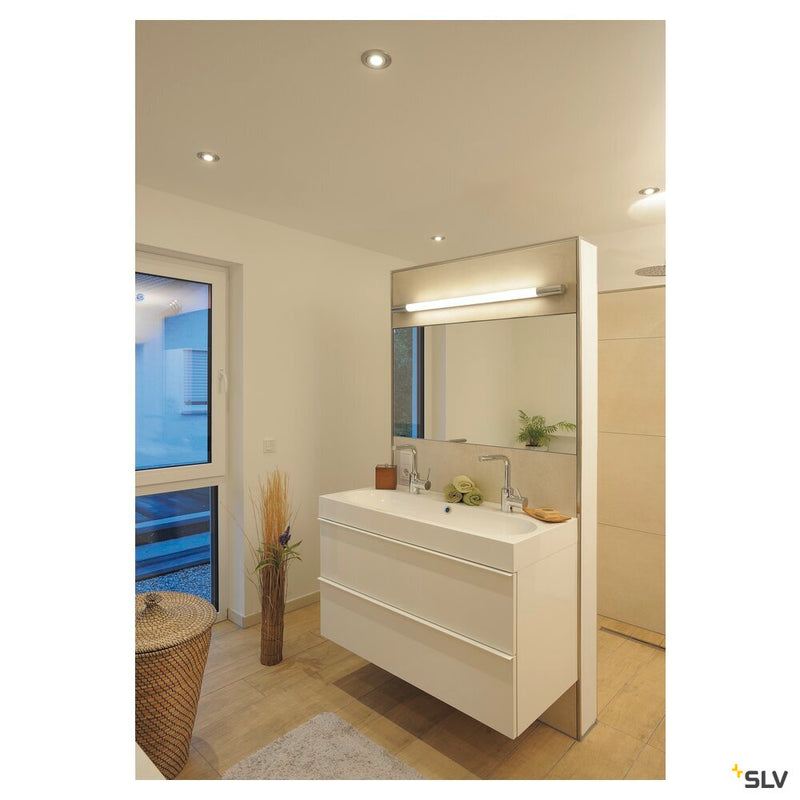 TRUKKO 90 wall light, LED, 3000K, chrome/white, H 90 cm, incl. LED driver