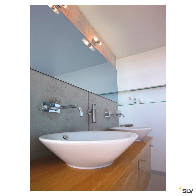 MIBO WALL UP-DOWN wall light, QT14, IP21, up/down, chrome, max. 50 W