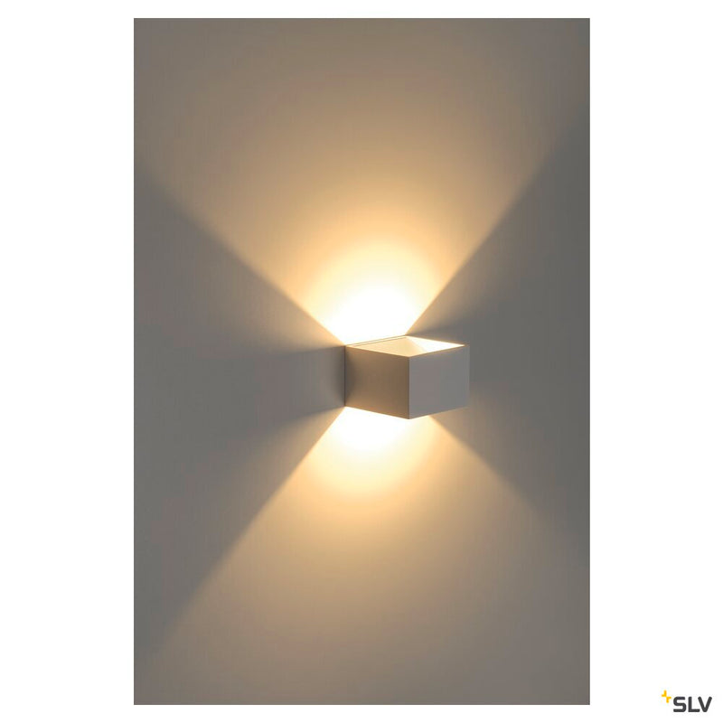 LOGS IN wall light, LED, 3000K, square, white, incl. LED driver