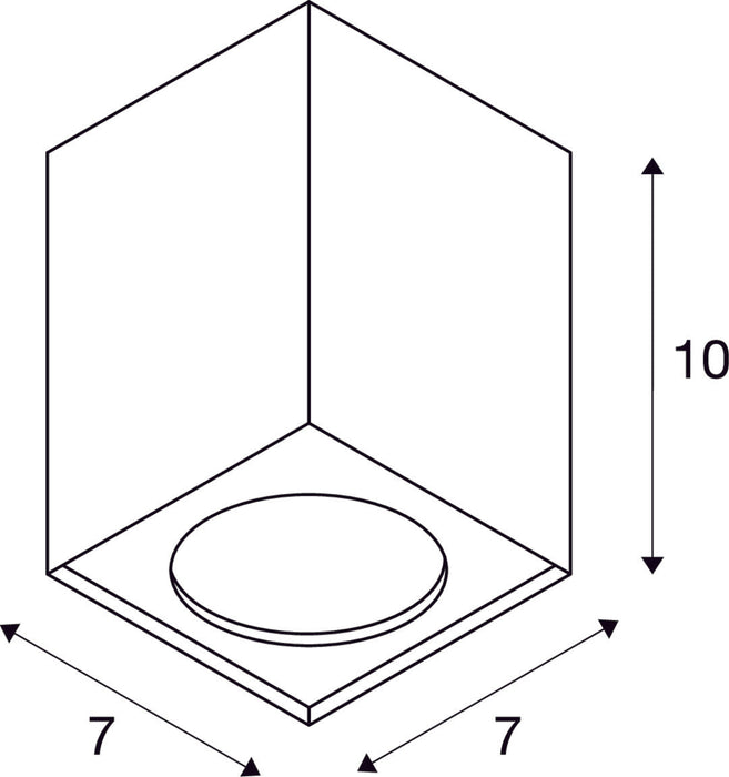 ALTRA DICE, ceiling light, QPAR51, square, white, max. 35W