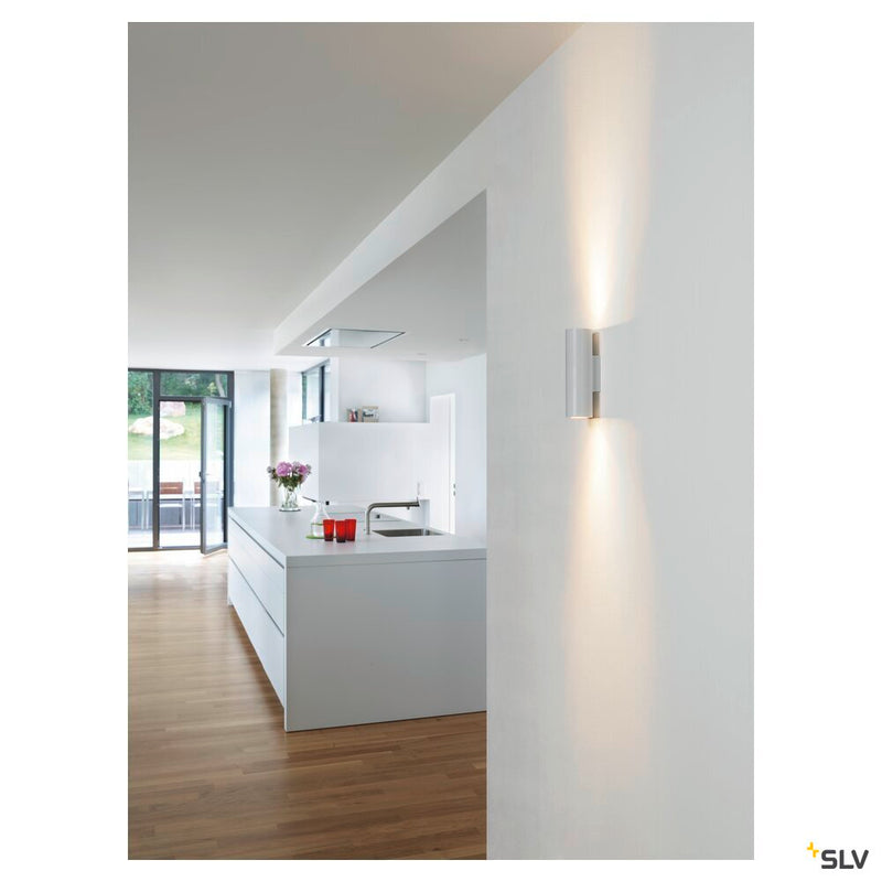 ENOLA_B, wall light, QPAR51, round, up/down, white, max. 50 W, incl. white deco ring