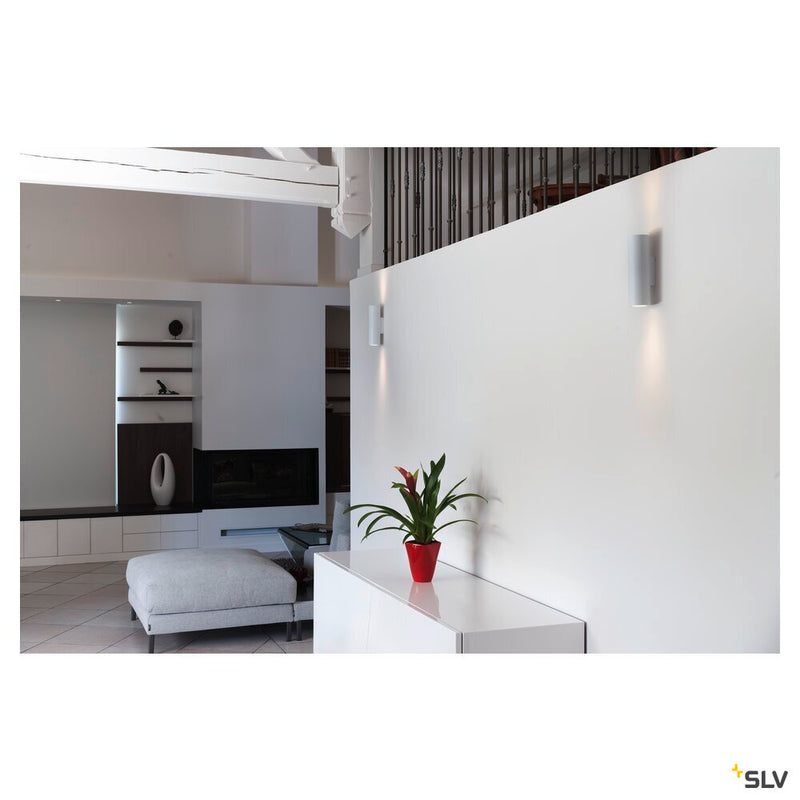 ENOLA_B, wall light, QPAR51, round, up/down, white, max. 50 W, incl. white deco ring