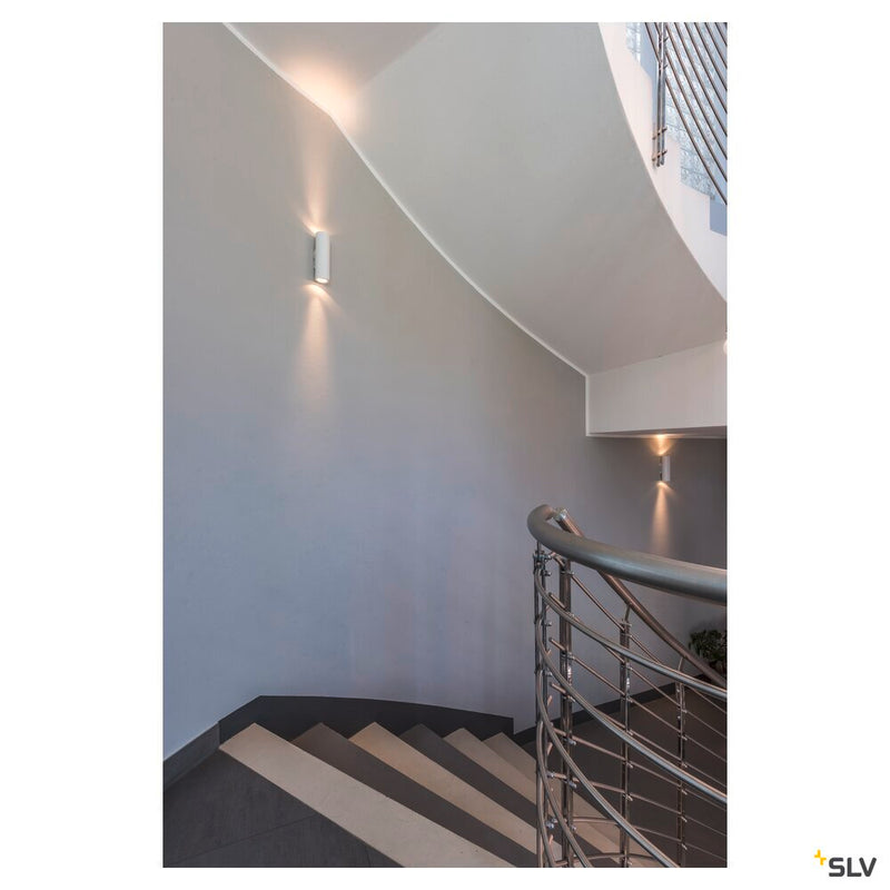 ENOLA_B, wall light, QPAR51, round, up/down, white, max. 50 W, incl. white deco ring