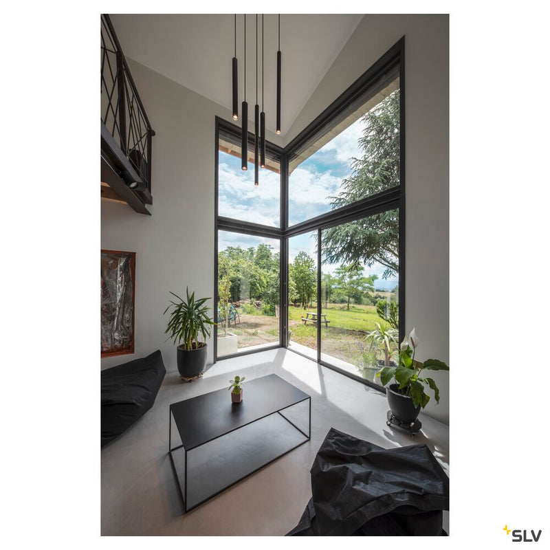HELIA 40, pendant, LED, 3000K, round, black, 9W