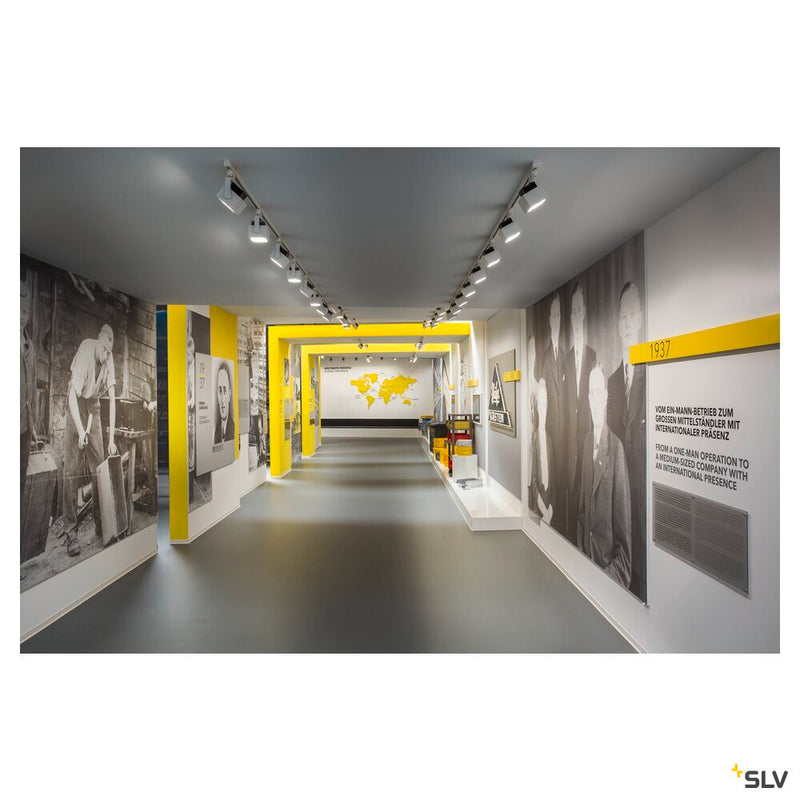 EURO CUBE, spot for 240V 3-phase track, LED, 4000K, white, 60°, incl. 3-phase adapter