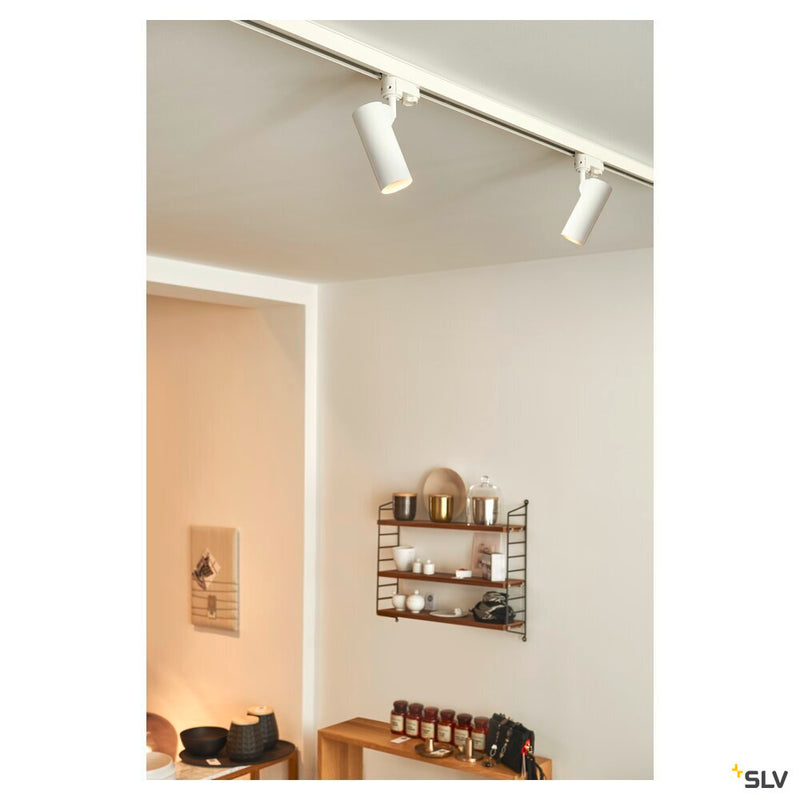 HELIA 50, spot for 3-circuit high-voltage track, LED, 3000K, white, 35°, incl. 3-circuit adapter