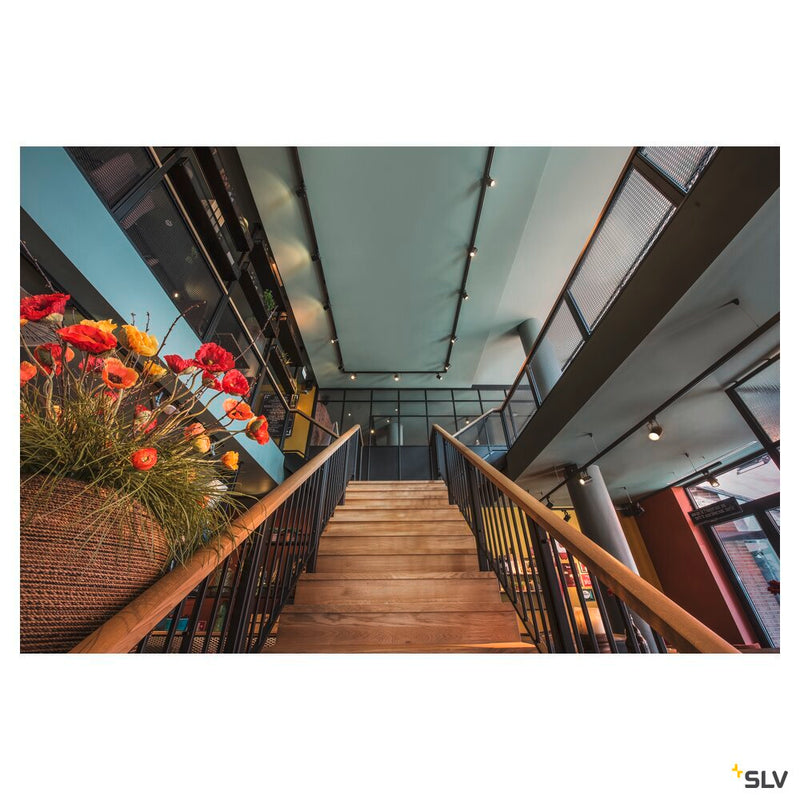 EURO SPOT, spot for 240V 3-phase track, QPAR51, black, max. 25W, incl. 3-phase adapter