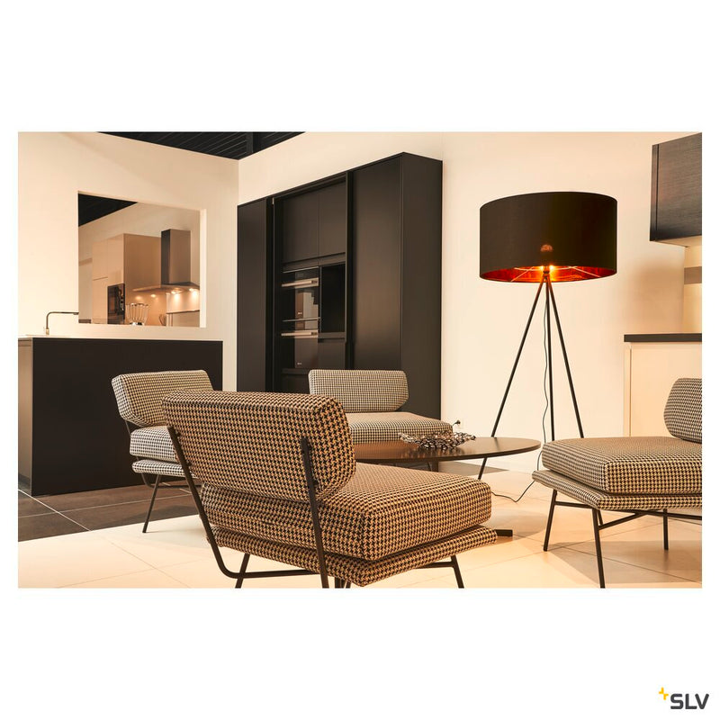 FENDA, floor stand, A60, black, without shade, max. 40W