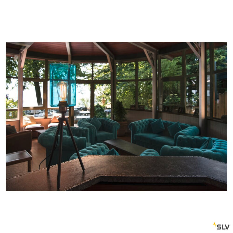 FENDA, table lamp, lamp base, A60, black, without shade, max. 40W, incl. switch in the power cable