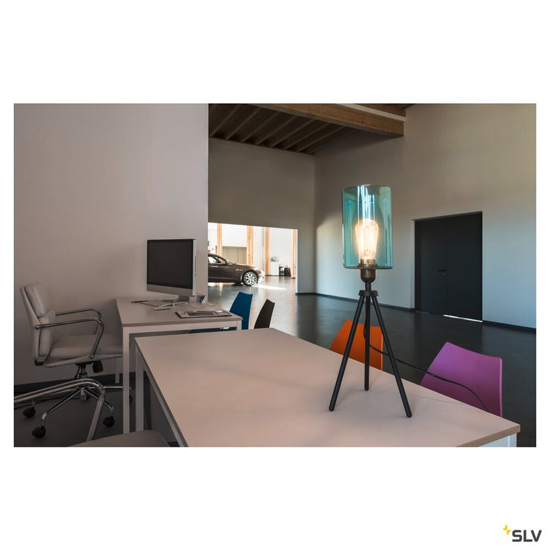 FENDA, table lamp, lamp base, A60, black, without shade, max. 40W, incl. switch in the power cable