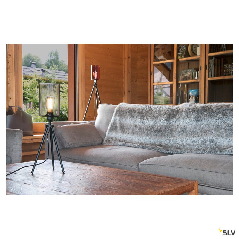 FENDA, floor stand, A60, black, without shade, max. 40W