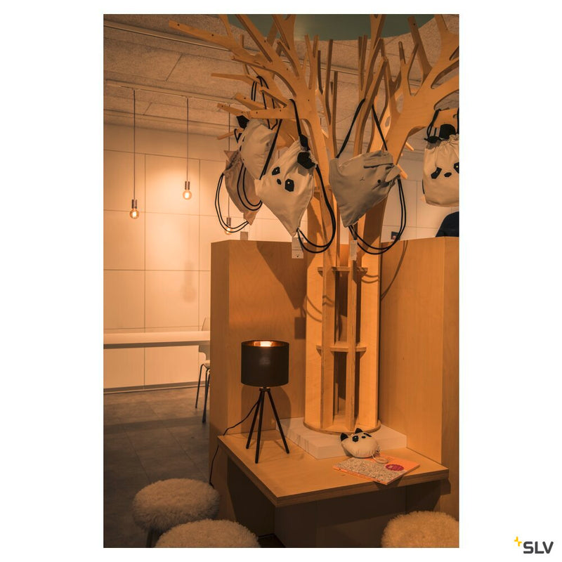 FENDA, table lamp, lamp base, A60, black, without shade, max. 40W, incl. switch in the power cable