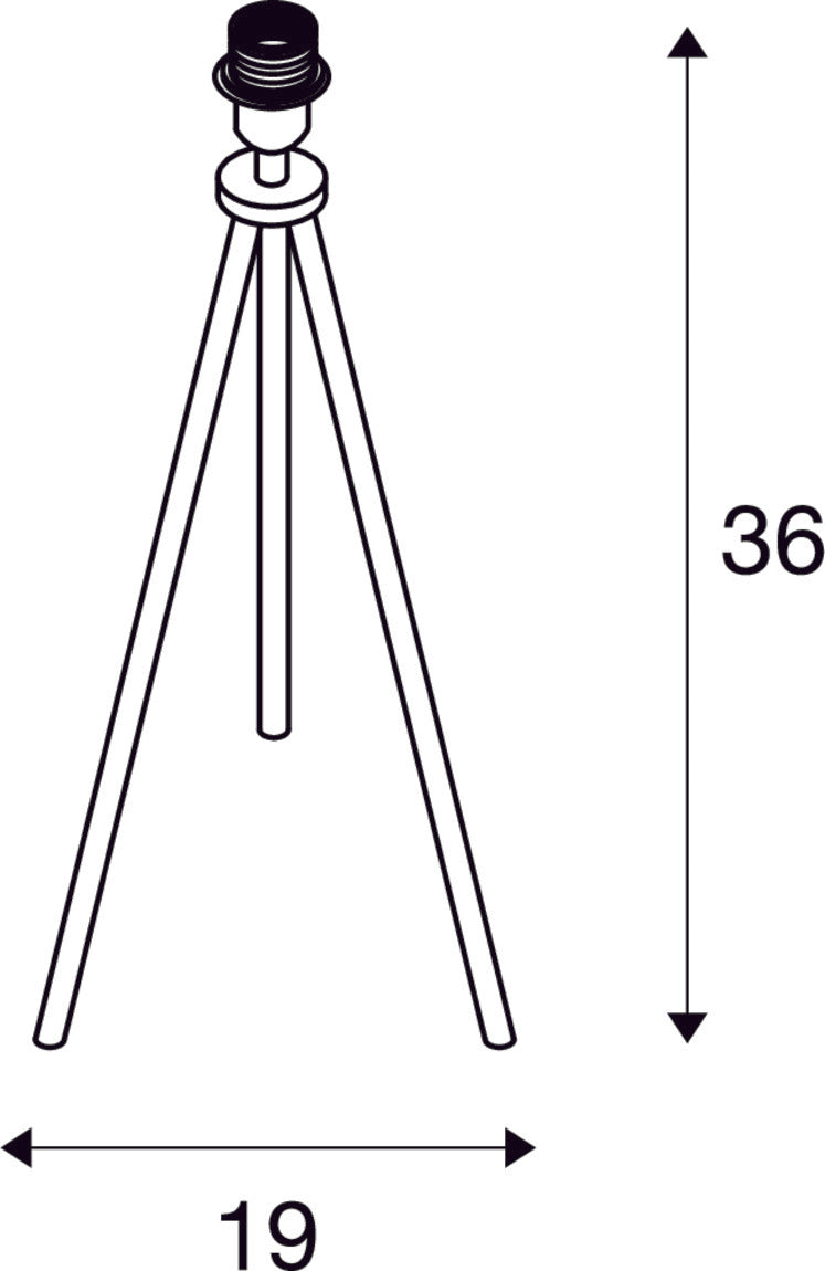 FENDA, table lamp, lamp base, A60, black, without shade, max. 40W, incl. switch in the power cable