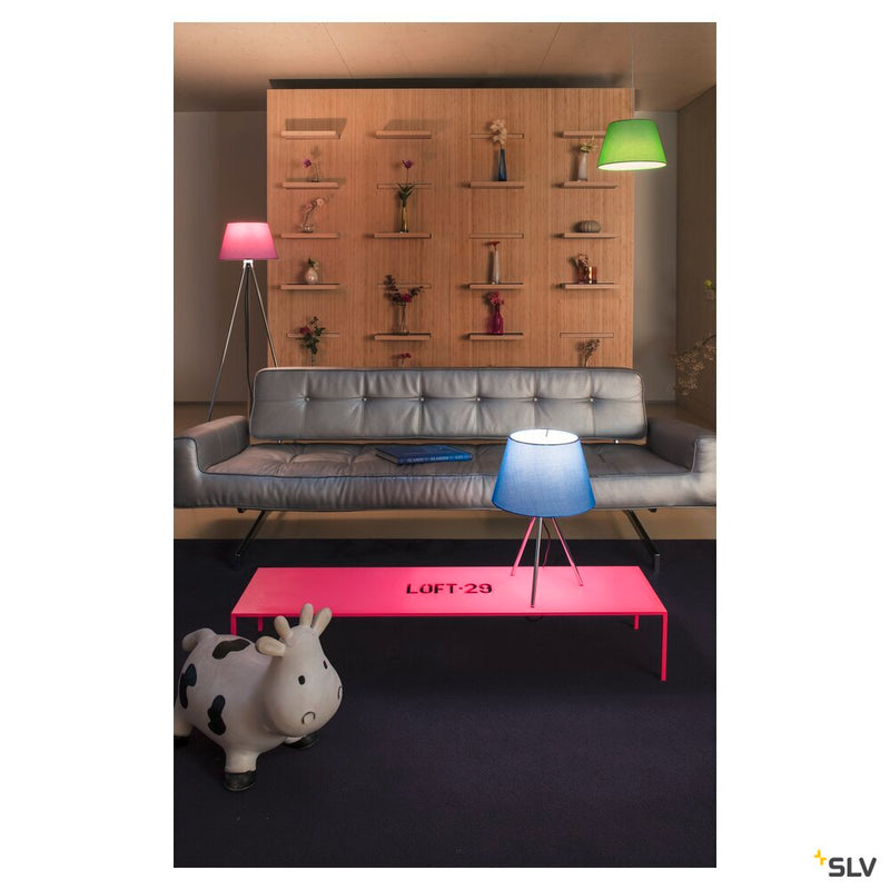 FENDA, floor stand, A60, chrome, without shade, max. 40W