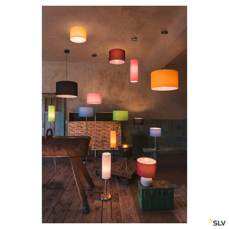 FENDA, table lamp, lamp base, A60, brushed metal, without shade, max. 60W